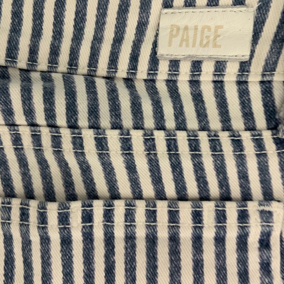 PAIGE Verdugo Crop Stripe Denim Jeans Women’s 26 - Picture 7 of 10